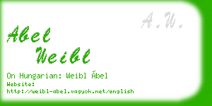abel weibl business card