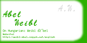 abel weibl business card